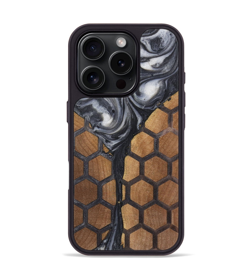 iPhone 16 Pro Wood+Resin Phone Case - Analia (Pattern, 722729)