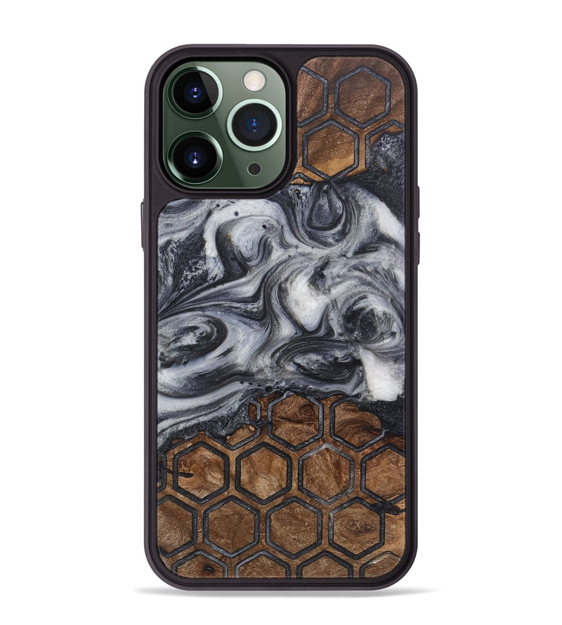 iPhone 13 Pro Max Wood+Resin Phone Case - Perry (Pattern, 722730)