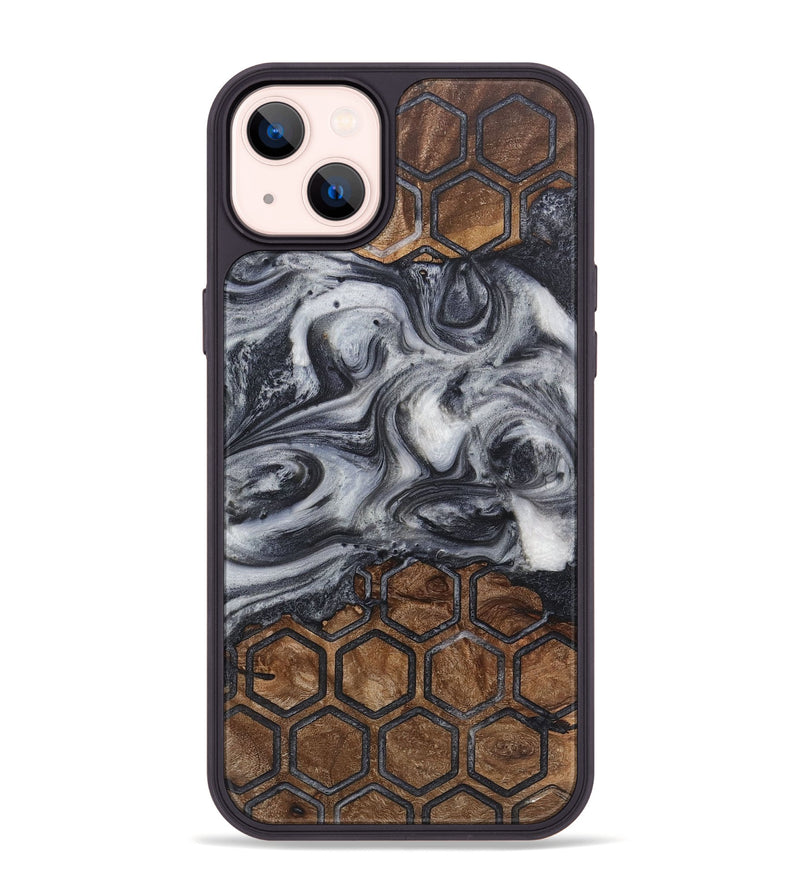 iPhone 14 Plus Wood+Resin Phone Case - Perry (Pattern, 722730)