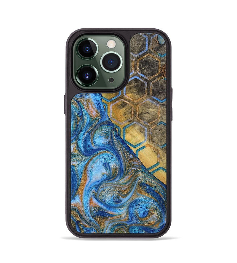 iPhone 13 Pro Wood+Resin Phone Case - Jocelyn (Pattern, 722731)