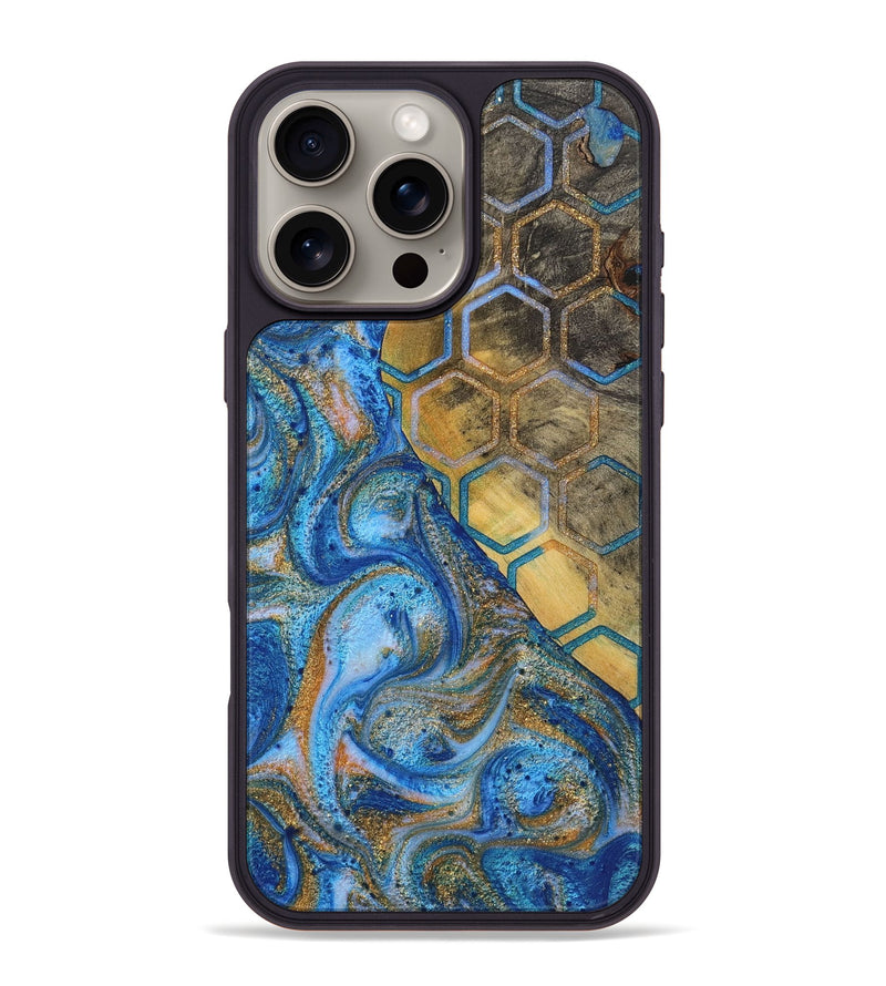 iPhone 16 Pro Max Wood+Resin Phone Case - Jocelyn (Pattern, 722731)