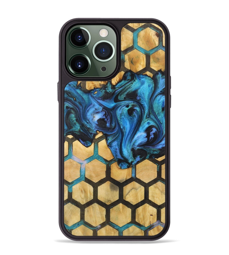 iPhone 13 Pro Max Wood+Resin Phone Case - Kaylie (Pattern, 722732)