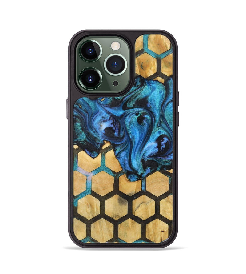 iPhone 13 Pro Wood+Resin Phone Case - Kaylie (Pattern, 722732)