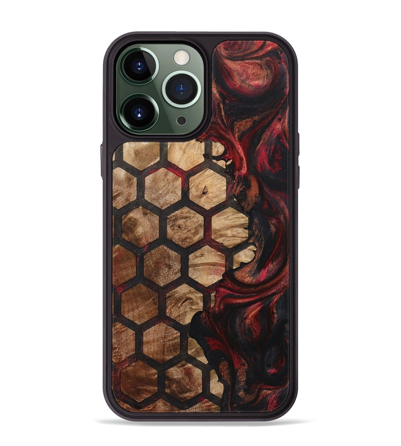 iPhone 13 Pro Max Wood+Resin Phone Case - Mallory (Pattern, 722736)