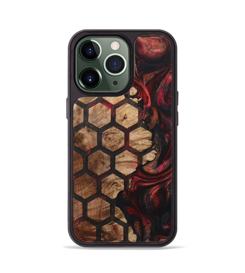 iPhone 13 Pro Wood+Resin Phone Case - Mallory (Pattern, 722736)