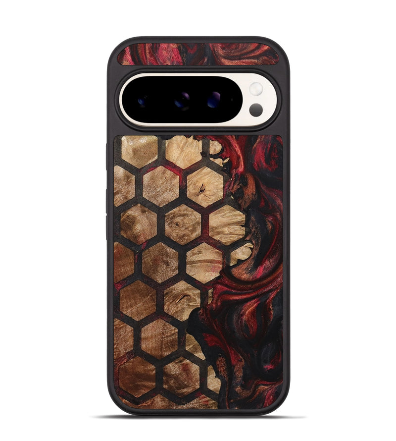 Pixel 9 Wood+Resin Phone Case - Mallory (Pattern, 722736)