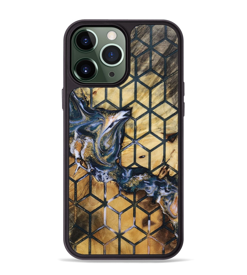 iPhone 13 Pro Max Wood+Resin Phone Case - Josiah (Pattern, 722737)