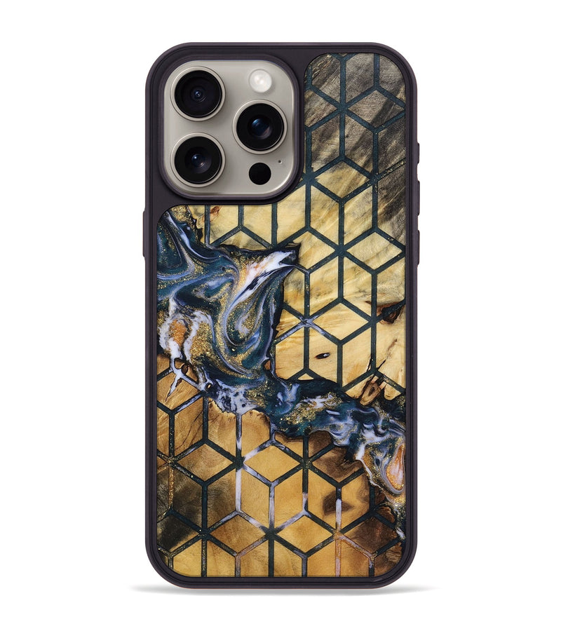 iPhone 15 Pro Max Wood+Resin Phone Case - Josiah (Pattern, 722737)