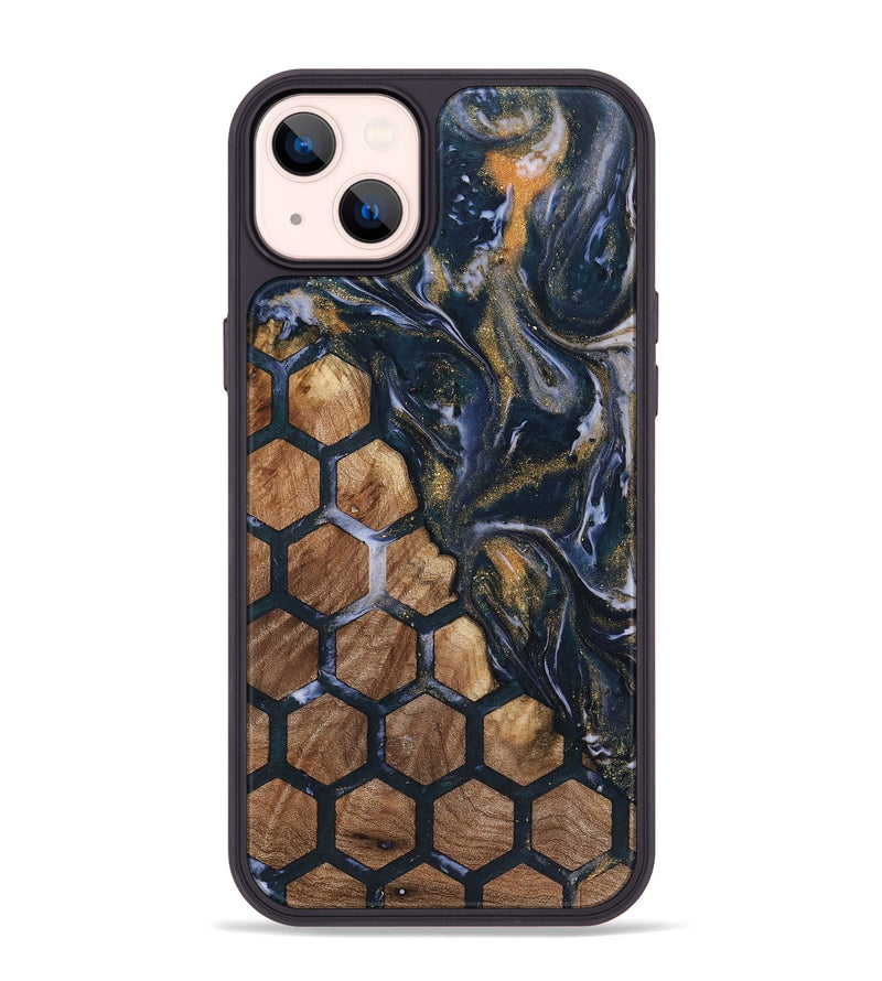 iPhone 14 Plus Wood+Resin Phone Case - Cierra (Pattern, 722738)