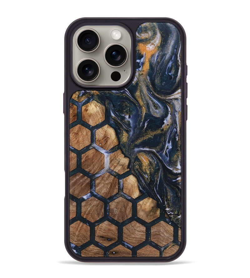 iPhone 16 Pro Max Wood+Resin Phone Case - Cierra (Pattern, 722738)