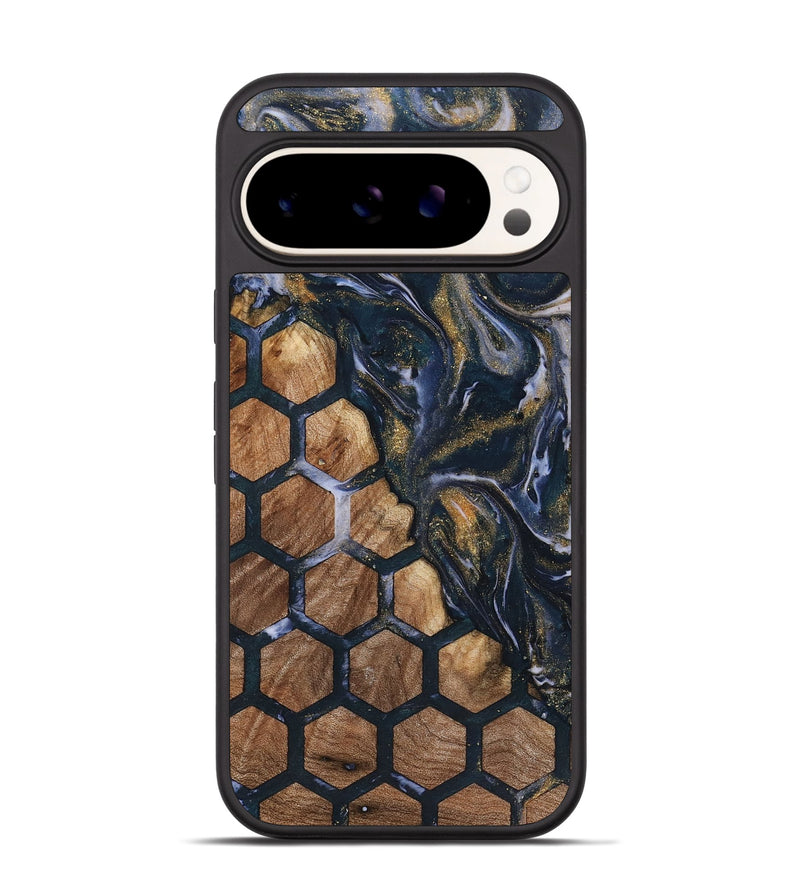 Pixel 9 Wood+Resin Phone Case - Cierra (Pattern, 722738)