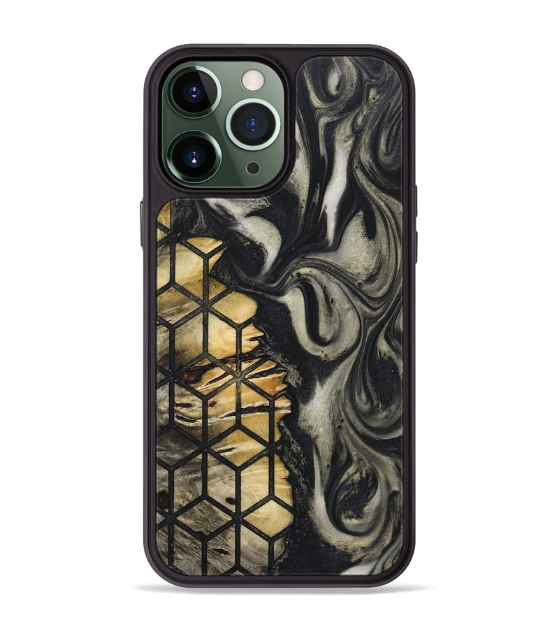 iPhone 13 Pro Max Wood+Resin Phone Case - Bob (Pattern, 722739)