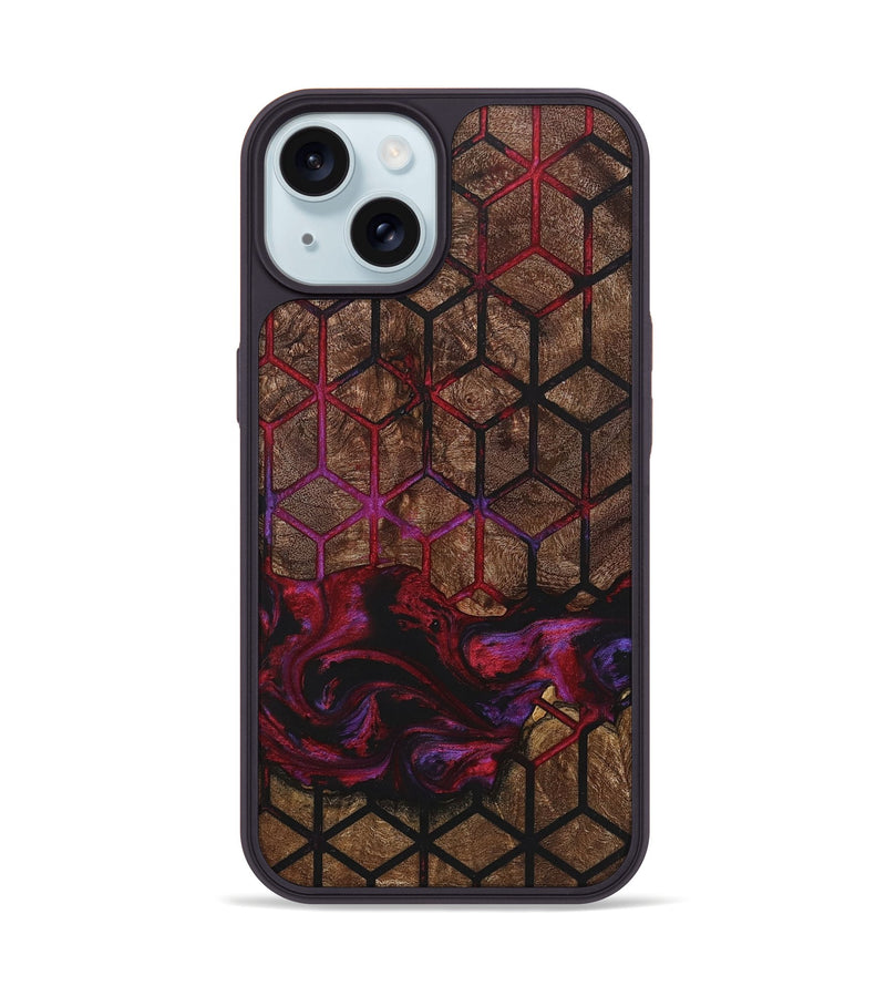 iPhone 15 Wood+Resin Phone Case - Wendell (Pattern, 722747)