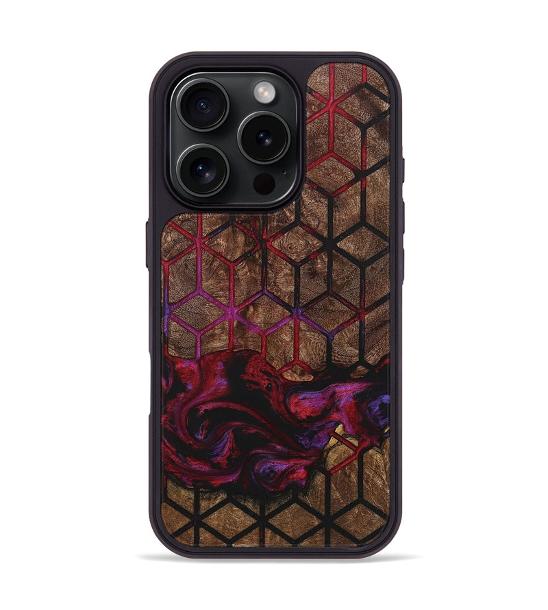 iPhone 16 Pro Wood+Resin Phone Case - Wendell (Pattern, 722747)