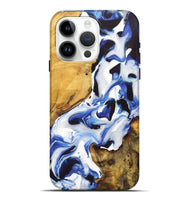 iPhone 15 Pro Max Wood+Resin Live Edge Phone Case - Lucille (Blue, 722770)