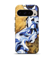 Pixel 9 Wood+Resin Live Edge Phone Case - Lucille (Blue, 722770)