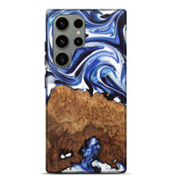 Galaxy S23 Ultra Wood+Resin Live Edge Phone Case - Adelyn (Blue, 722771)