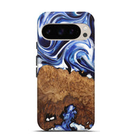 Pixel 9 Wood+Resin Live Edge Phone Case - Adelyn (Blue, 722771)