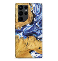 Galaxy S22 Ultra Wood+Resin Live Edge Phone Case - Callie (Blue, 722772)