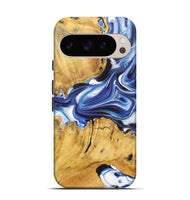 Pixel 9 Pro Wood+Resin Live Edge Phone Case - Callie (Blue, 722772)