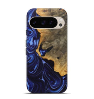 Pixel 9 Pro Wood+Resin Live Edge Phone Case - Colleen (Blue, 722773)