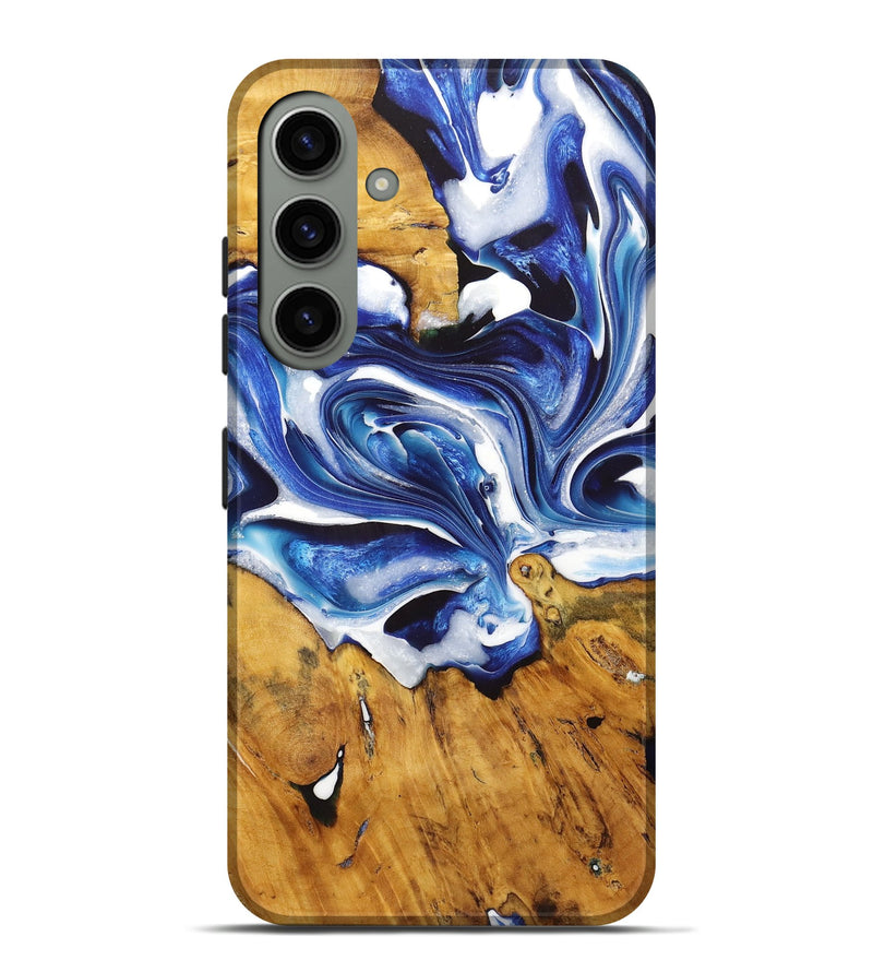 Galaxy S24 Plus Wood+Resin Live Edge Phone Case - Fatima (Blue, 722774)