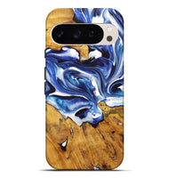 Pixel 9 Pro XL Wood+Resin Live Edge Phone Case - Fatima (Blue, 722774)