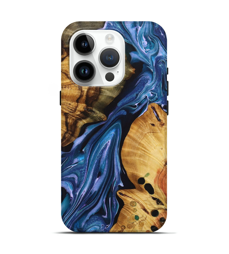 iPhone 15 Pro Wood+Resin Live Edge Phone Case - Tierra (Purple, 722776)