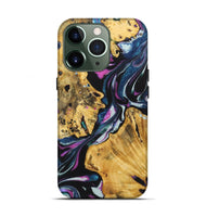 iPhone 13 Pro Wood+Resin Live Edge Phone Case - Bart (Purple, 722778)