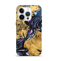 iPhone 15 Pro Wood+Resin Live Edge Phone Case - Bart (Purple, 722778)