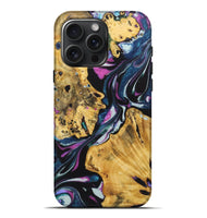 iPhone 16 Pro Max Wood+Resin Live Edge Phone Case - Bart (Purple, 722778)