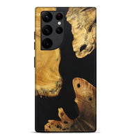 Galaxy S22 Ultra Wood+Resin Live Edge Phone Case - Carolyn (Pure Black, 722779)