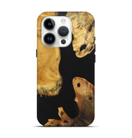 iPhone 15 Pro Wood+Resin Live Edge Phone Case - Carolyn (Pure Black, 722779)