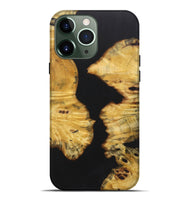 iPhone 13 Pro Max Wood+Resin Live Edge Phone Case - Everly (Pure Black, 722780)