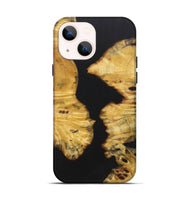 iPhone 14 Wood+Resin Live Edge Phone Case - Everly (Pure Black, 722780)