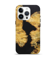 iPhone 15 Pro Wood+Resin Live Edge Phone Case - Everly (Pure Black, 722780)