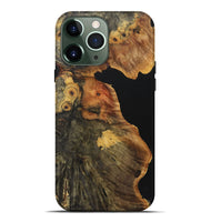 iPhone 13 Pro Max Wood+Resin Live Edge Phone Case - Lizzie (Pure Black, 722781)