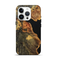 iPhone 15 Pro Wood+Resin Live Edge Phone Case - Lizzie (Pure Black, 722781)