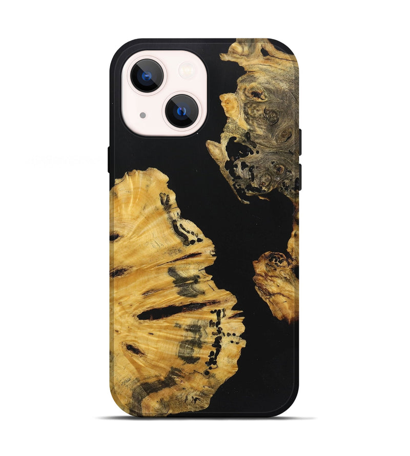 iPhone 13 Wood+Resin Live Edge Phone Case - Colt (Pure Black, 722782)