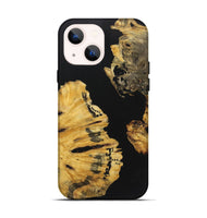 iPhone 14 Wood+Resin Live Edge Phone Case - Colt (Pure Black, 722782)