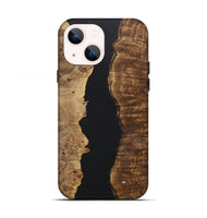 iPhone 13 Wood+Resin Live Edge Phone Case - Jaiden (Pure Black, 722783)