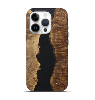 iPhone 15 Pro Wood+Resin Live Edge Phone Case - Jaiden (Pure Black, 722783)