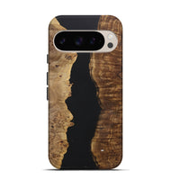 Pixel 9 Wood+Resin Live Edge Phone Case - Jaiden (Pure Black, 722783)