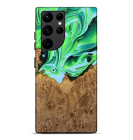 Galaxy S22 Ultra Wood+Resin Live Edge Phone Case - Haylee (Green, 722786)