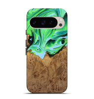 Pixel 9 Wood+Resin Live Edge Phone Case - Haylee (Green, 722786)