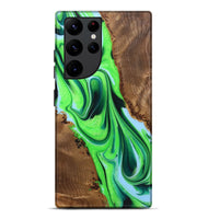 Galaxy S22 Ultra Wood+Resin Live Edge Phone Case - Eduardo (Green, 722788)