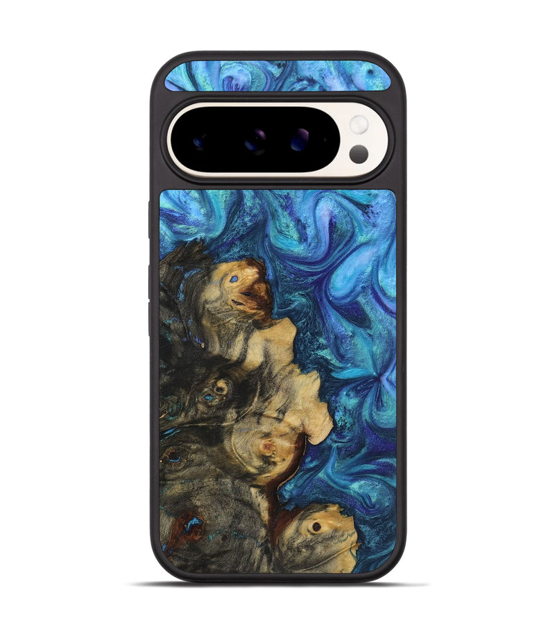 Pixel 9 Pro Wood+Resin Phone Case - Jasmine (Blue, 722799)