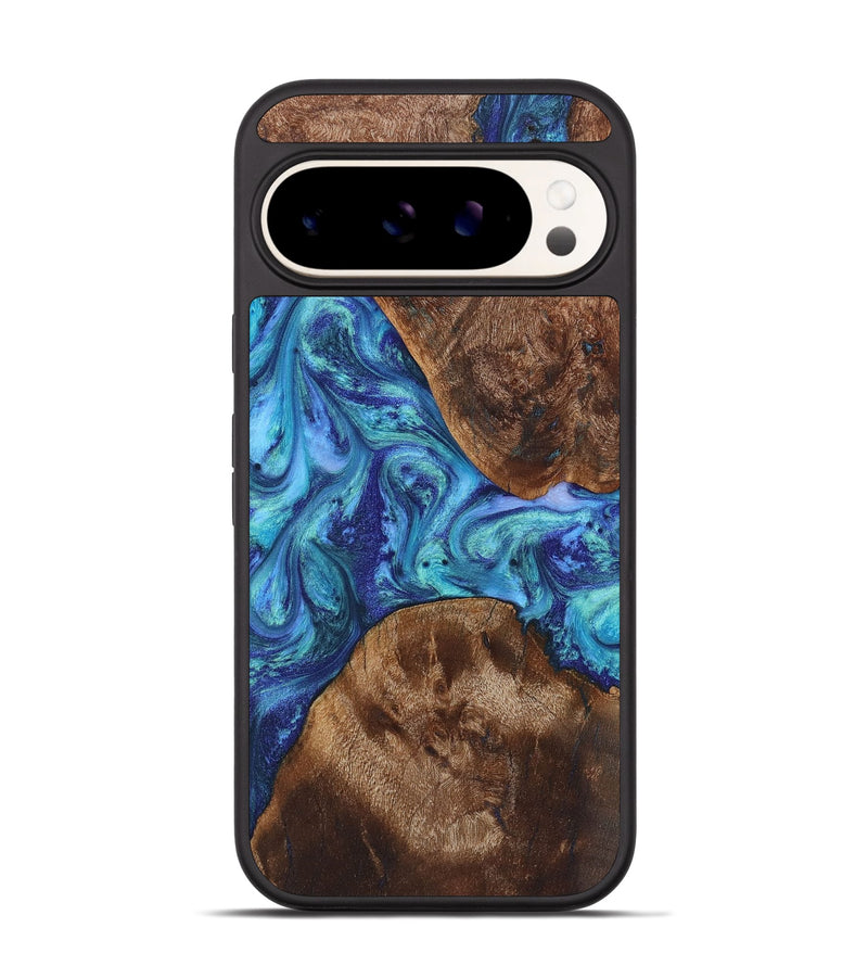 Pixel 9 Pro Wood+Resin Phone Case - Leonel (Blue, 722800)