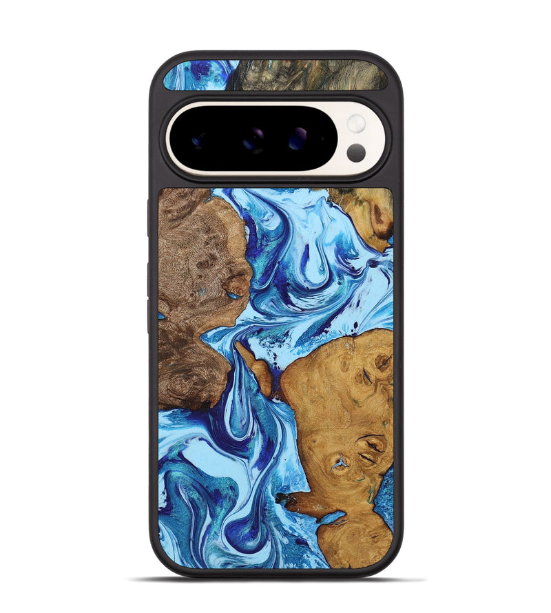 Pixel 9 Pro Wood+Resin Phone Case - Muhammad (Blue, 722802)