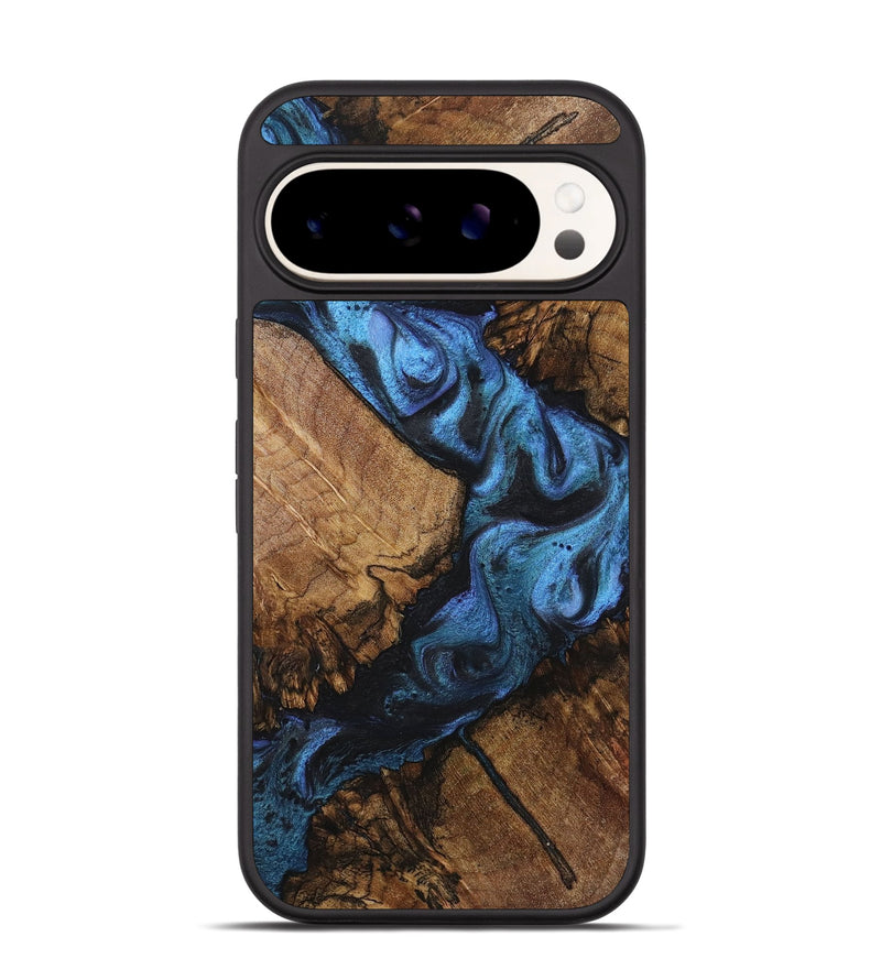 Pixel 9 Pro Wood+Resin Phone Case - Brad (Blue, 722804)